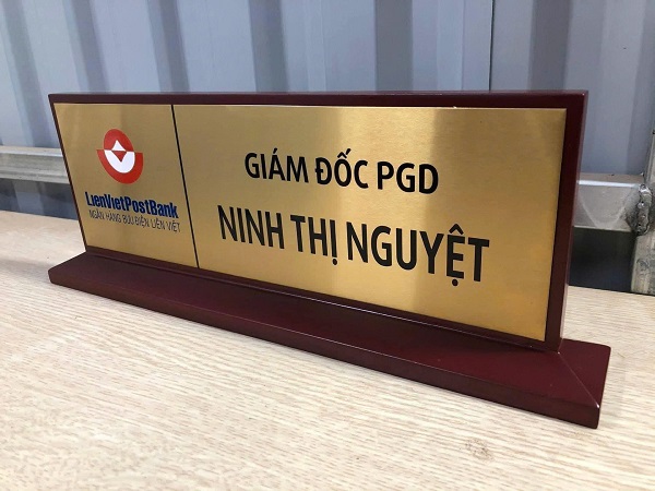 bảng chức danh inox