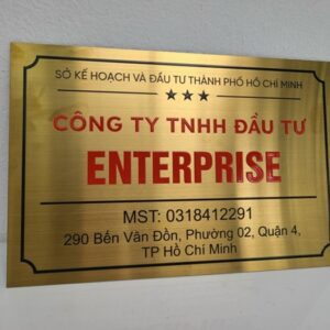 Bảng công ty Inox vàng