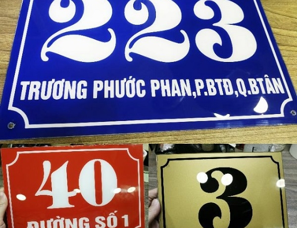 bảng số nhà mica