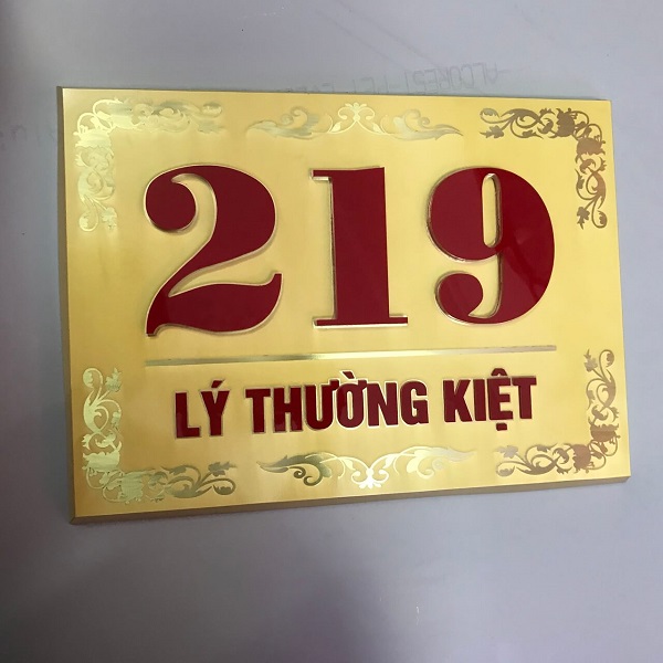 bảng số nhà inox