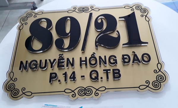 bảng số nhà mica