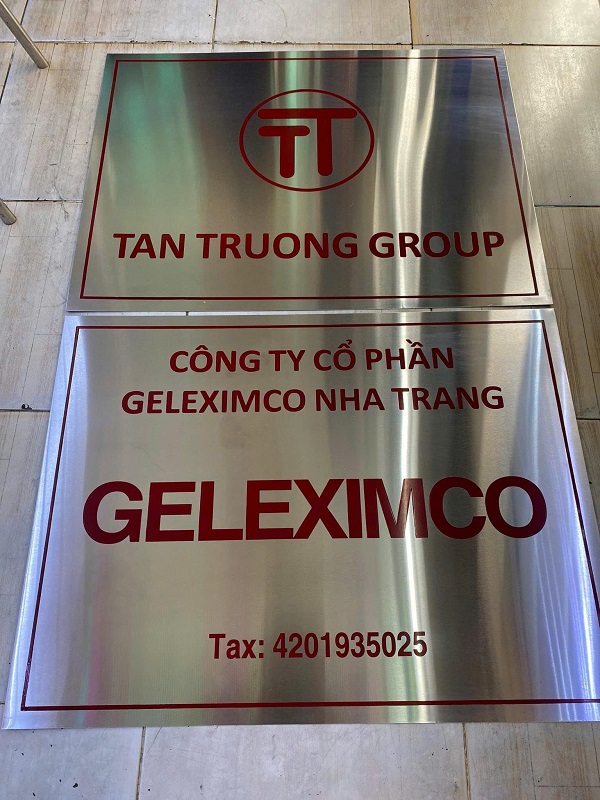 bảng công ty inox