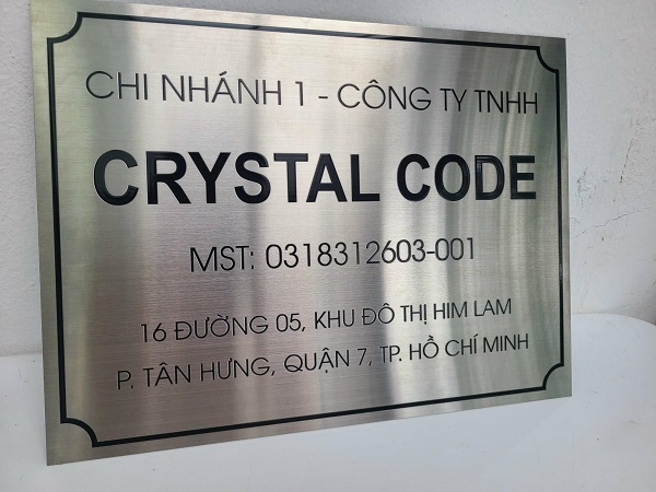 bảng tên công ty inox