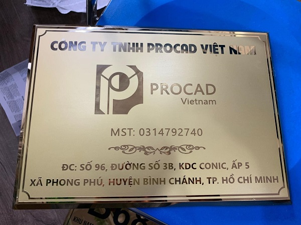 bảng công ty inox