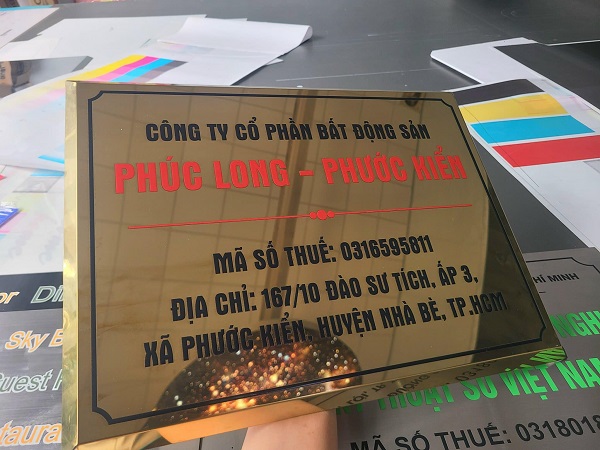 bảng công ty inox