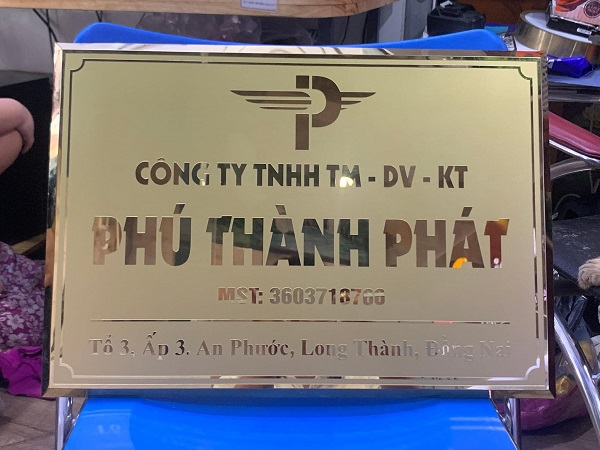 bảng công ty inox