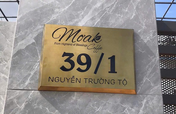 bảng số nhà bằng đồng