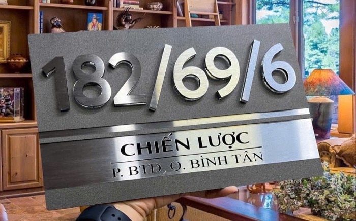 bảng số nhà chữ nổi