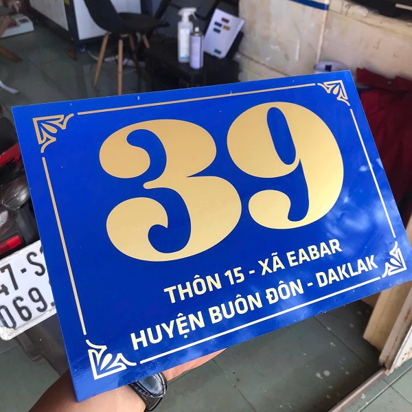 bảng số nhà mica