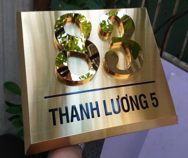 bảng số nhà chữ nổi
