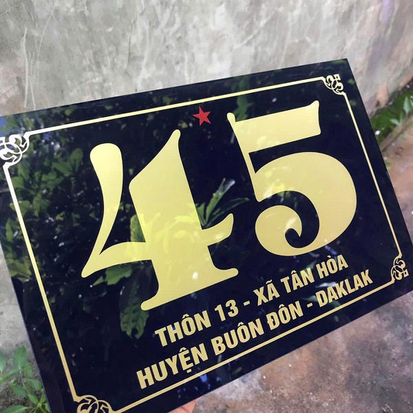 bảng số nhà mica