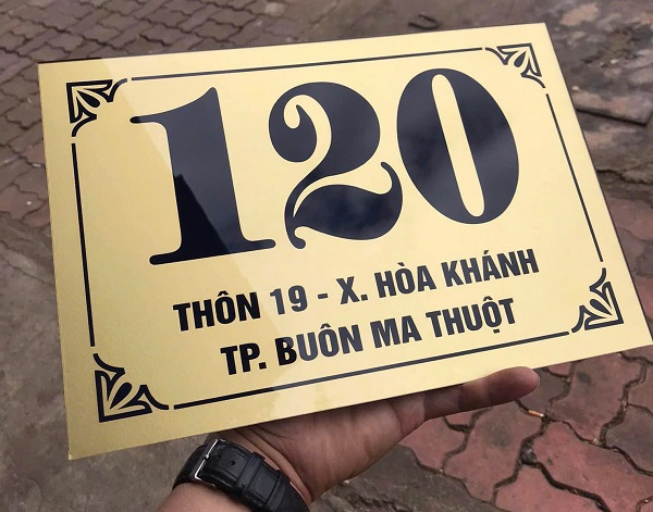 bảng số nhà mica