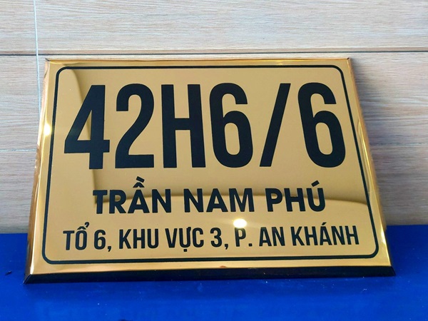 bảng số nhà inox