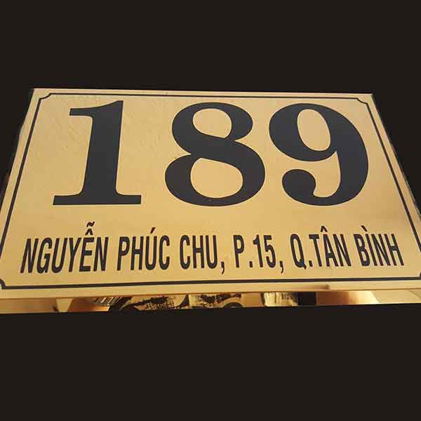bảng số nhà inox