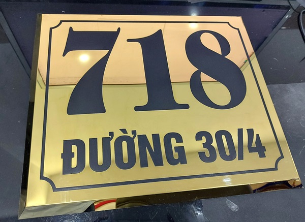 bảng số nhà inox