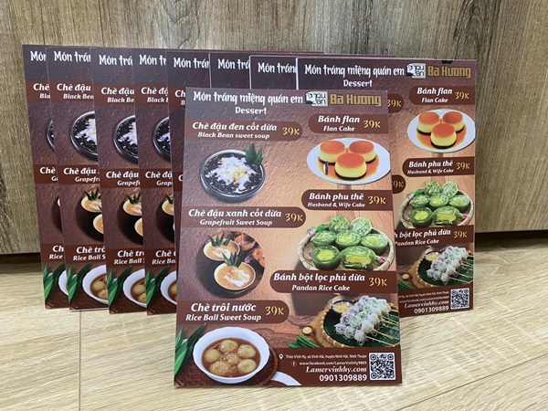 in menu tại quận 2