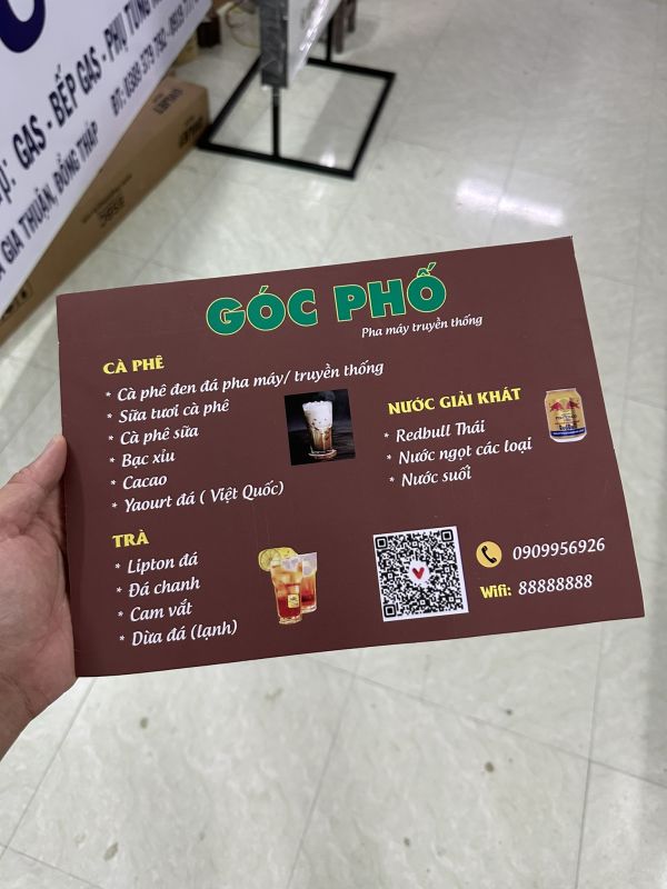 in menu cầm tay