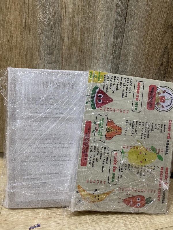 menu cầm tay