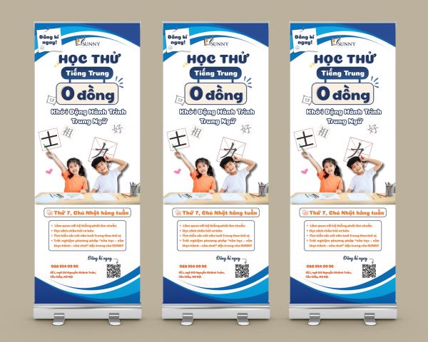 standee cuốn sự kiện