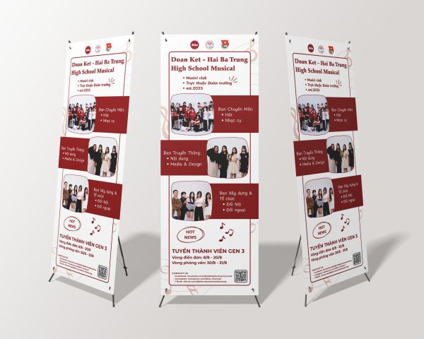 standee chữ x tuyển dụng